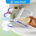 Leakproof Food Storage Containers with Insulated Bag - 4 Pack BPA Free Airtight Plastic Containers for Soup, Meal Prep & Lunch | Stackable | Microwave/Dishwasher/Freezer Safe [22oz/23oz]