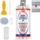 AstraVox Marine Fiberglass Repair Kit for Boats, Waterproof Gel Coat Repair Kit for Boats, Marine Epoxy Filler for Jet Ski, Kayak, Yacht, Speedboat, Dinghy, Fix Hole, Chip, Crack, Scratch
