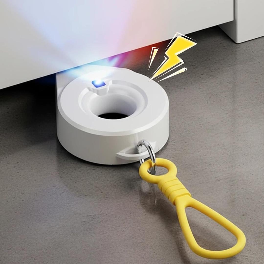 Portable Door Lock with Alarm for Travel - 70dB Anti-Theft Security Door Stopper for 0.27-0.94in Gap, 2-in-1 No Drill Door Stoppers for Home, Apartment, Office, Hotel, Travel