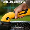 Electric Grill Brush, Grill Cleaner with LED Light & Battery Power Display, 350 RPM Shed-Free Steel Bristles, Removable Brush Head, Cordless & Type-C Rechargeable Grill Scraper for Outdoor BBQ