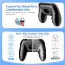 WEOTOO Grips Compatible with Switch 2 (2025) JoyCon, 2 Pack Ergonomic Anti-Slip Handles with 4 Thumb Grips, Switch Holder Accessories for NS2 JoyCon Controller, Wear-Resistant (Black)