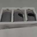 Mason Jar Ceramic Canister Set for Kitchen - Set of 3 Decorative Storage Containers with Air-Tight Lids for Coffee, Sugar & More - Country Style Storage w/Reusable Writable Surface - 12.85oz/Canister