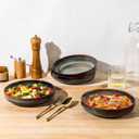 theterra 8.5'' Ceramic Pasta Bowls, Salad Bowls Set of 4, Stoneware Serving Bowls for Fruits, Noodle, Dinner, House-warming Wedding Present, Coca Mocha