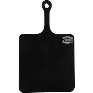 ACACIA Wooden Cutting Board 7.8"x12.9" - Multi-Purpose Paddle Chopping Board with Handle - Black Cutting Boards for Kitchen - Decorative Charcuterie, Bread, and Cheese Serving Tray - Easy Clean