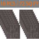 18 PCS Commercial Carpet Tiles 24"x24" (72 Sq Ft) Heavy Duty Carpet Squares with Non-Slip Backing, Modular Floor Tiles for Office, Basement, Home (Brown)