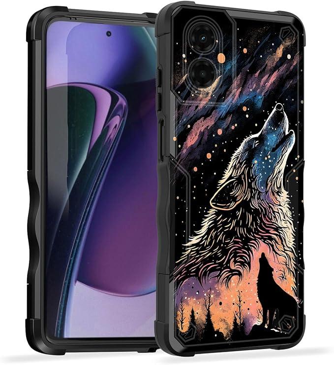 EFGWSDER for Moto G Power 5G 2025 Case,[Dual Layer][10 FT Military Grade Drop Protection] Heavy Duty Shockproof Case for Motorola Moto G Power 5G 2025 6.8",Galaxy Wolf