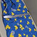 NACOCO Large Dog Raincoat Adjustable-Pet Rubber Ducks Yellow Water Proof Clothes Lightweight Rain Jacket Poncho Hoodies with Strip Reflective Blue (Blue XL, Yellow Duck)