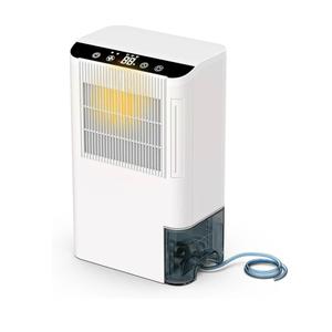 Dehumidifiers for Home, 2000 Sq.Ft Small Dehumidifier with 3.3ft Drain Hose, 2.5L Tank, Timer Sleep Mode, Portable Dehumidifier for Basement, Bedroom, Bathroom (Beige)