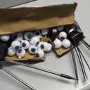 4 Pack Halloween Decorations Outdoor Lights - 32LED Solar Scary Eyeball Pathway Light Swaying by Wind, Waterproof Solar Halloween Stake Lights for Garden Porch Lawn Pathway (Green)