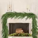 DearHouse Norfolk Pine Garland, 9 Ft Artificial Greenery Christmas Decoration for Holiday Season, Mantel Fireplace Table Runner Centerpiece