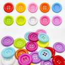 20Pcs Resin Button 4Holes, Large Plastic Resin Decorative Buttons Diameter 48mm(2), Sewing Flatback Button for Crafts Making, DIY and Clothes Sewing Card MakingRandom Mixed Colors