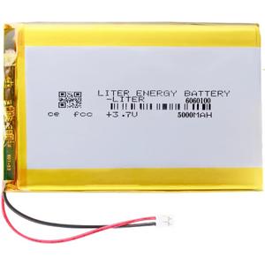 3.7V 6060100 5000mAh Lithium Polymer ion Battery Rechargeable Polymer Battery Pack with JST 2.0mm Connector