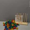 Montessori Wooden Stacking Toy for Kids - Toddler & Preschool STEM Learning Creative Brain Teaser Educational Logic Game - Puzzle Colorful Triangle Blocks