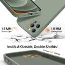 2 x Designed for iPhone 15 Pro Case - Upgraded Enhanced Camera Protection - Soft Microfiber Lining Inside - Liquid Silicone Shockproof Protective Phone Case 6.1" for Men Women Girls,Porcelain Blue