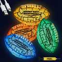 Wave Runner Glow in The Dark LED Football - Junior Size Waterproof Light Up Football, Type-C Rechargeable with Pump, Outdoor Sports Toy for Kids, Teens, and Adults