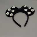 PAITTY Pearl Mouse Ears Bow Headbands for Girls Kids Sparkle Hair Band Ear Headband Party Princess Trip Cosplay Costume Decor (Black Flower)