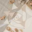 2Pcs Triangle Bunting Flag No-DIY Cotton Fabric Garland Reusable Party Banner for Nursery Baby Shower Birthday Boho Wedding Party Decoration Each 10 Flags (Beige-007)