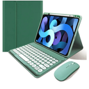 KMXDD Keyboard Case Mouse Compatible with iPad Air 11 inch M2/ iPad Air 5th 4th Generation 10.9”, iPad Pro 11" 4th 3rd 2nd 1st Gen Keyboard Case Color Keys Removable Keyboard (Dark Green)
