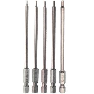 5-Pack RC Hex Bit 1.27mm 1.5mm 2.0mm 2.5mm 3.0mm Hex Head Allen Wrench Drill Bit Set for Screwdrivers Electric Screwgun/Power Drill