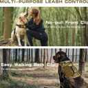Dog Harness for Large Dogs Heavy Duty, No Pull Tactical Dog Harness with Molle System, Easy On and Off Service Dog Vest, Breathable Padded, Adjustable Reflective Pet Vest for Walking Hiking Training, XL(Neck:21-32",Chest:26-39"),75-135 lbs, Desert Camo