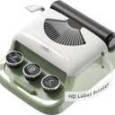 Makeid Q1 Label Maker Machine with Tape - Portable Bluetooth Label Makers for Home & Office Organization - Compatible with Apple iOS & Android - Clear Prints, Custom Templates & Fonts, Retro Design (Green)