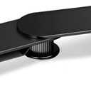 Dual-Screen Rotating Computer Monitor Stand Riser with Storage, Adjustable Desktop Laptop Stand and Heightened Display Shelf for Office Desk Organization(Black)