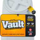 Vittles Vault Traditional Pet Food Storage Container For Dog Kibbles/Bird Seed/Oatmeal/Rice/Flour/Cereal, BPA Free Plastic, Sealed Airtight For Cat Food, Up To 40 lb, Made in USA, With Scoop, Gray, 40 Pounds