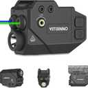 500lm Pistol Light and Blue Green Laser Combo,Slidable Weapon Light and Laser Beam for Guns with Picatinny