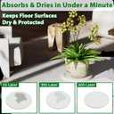 Plant Saucer Flower Pot Saucers Plant Trays for Pots Instant Dry Diatomaceous Earth Round Plant Drip Trays for Indoors Keeping Counter and Floors Dry and Clean (2pcs White Medium)