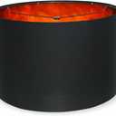 Blackgold Lamp Shades, Assembly Required Large Drum Lampshade 18" Top x 18" Bottom x 12" High, Replacement Lamp Shades for Table Lamps, Floor Lamps, Spider Fitter