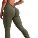 YEOREO Long Sleeve Jumpsuit for Women Workout V Back Bodysuit Lizvette Scrunch Leggings One Piece Romper Full Length Bodycon (Large)
