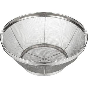 Juvale Stainless Steel Fine Mesh Strainer - Durable Rust-Resistant Mesh Colander - Ergonomic Handle Rice Colander - Ultra-Fine Flour Sifter - Dishwasher Safe with Stable Design - 11 in x 4 in, Silver