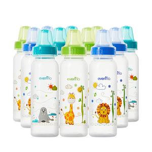 Classic Prints Polypropylene Bottles for Baby, Infant and Newborn - Blue/Green/Teal, 8 Ounce (Pack of 12)