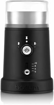 Bodum Bistro Electric Coffee Blade Grinder, Adjustable, 5 Grind Settings, 3 Ounces, Black