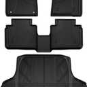 AOMSAZTO All Weather Floor Mats for Honda Accord 2026 2025 2024 2023 (Include Hybrid), TPE Floor Liner & Cargo Mat for Honda Accord Accessories 1st 2nd Row and Cargo Liner Trunk Mat Full Set, Black