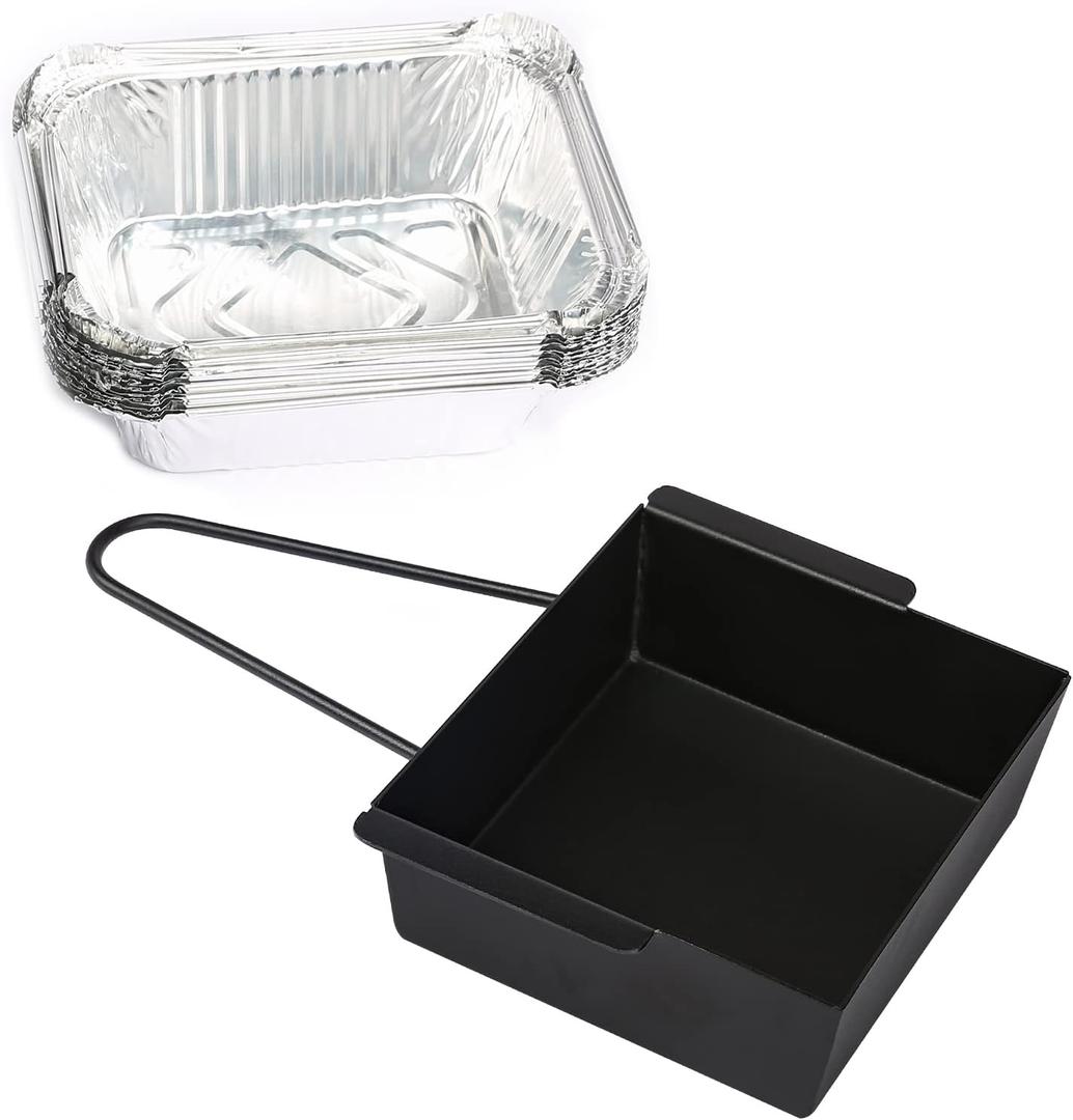Grill Drip Pan for Nexgrill 720-0830H for Nexgrill Grease Tray Replacement Grease Pan/Box for Nexgrill 720-0888N 720-0925P 720-0896 720-08882A for Cuisinart CGG-7400 with 15pack Aluminum Foil Liner