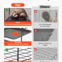 VEVOR Metal Small Animal Cage 36.22"H 2-Tier Rolling Ferret Cage On Wheels, 0.55" Wire Spacing Large Cages with Ramp, Tray, Bottom Shelf, Doors for Ferret, Chinchilla, Sugar Glider, Guinea Pig, Rabbit