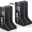 Upgraded 2 Pack Portable Boots Storage Bag, Black Shoe Bags for Storage and Travel Dust Proof Travel Shoe Bags for Packing (Extra Large, 57 * 34 * 30)