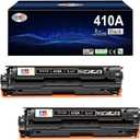 410A Black Toner Replacement for HP 410A CF410A Toner Fit for HP Color Pro MFP M477fnw,M477fdw M452dn,Color Laser Pro M477 M452 Printer Ink (2 Black)