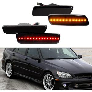 Smoked Lens Amber/Red LED Lamp Compatible With 2000 2001 2002 2003 2004 2005 Lexus IS300 Side Marker Light