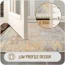 Beige Gold Rug Runners for Hallways Kitchen Non Slip Washable 2x6 Entryway Runner Rugs with Rubber Backing 6ft Long Carpet Runner for Laundry Room Bedroom, Low Pile Stain & Fade Resistant