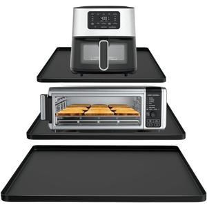 23.6X15.7" Heat Resistant Mat for Countertops, Compatible With Ninja Airfryer, Black Decker Toaster Oven, Silicone Air Fryer Mat Countertops Protector, Air Fryer&Oven Accessories