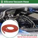 Motoforti Silicone Vacuum Tubing Hose 6.6Ft 3/4/5/6/8/10mm ID Red 1 Set | 2mm Thickness, High Temperature, 130PSI Max Pressure, Automotive vacuum line