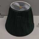 Aspen Creative 33053, Hardback Empire Transitional Spider Lamp Shade, Mushroom Pleated Dark Green, 7" Top x 13" Bottom x 10" Slant