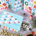JarThenaAMCS Christmas Gift Bags with Handle Colorful Stripes Santa Paper Paper Bag Merry Christmas Candy Goodie Treat Bags for Birthday Baby Shower Party Favor Supplies, 16Pcs