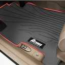 IKON MOTORSPORTS, Floor Mats Compatible with 2006-2011 Honda Civic Coupe & Sedan, Gray/Grey Latex All Weather Easy Clean Interior Car Carpets Full Set 3 Pieces