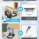 3 x Stocking Stuffers for Teens Boys Gifts for Men Adults: Lazy Cell Phone Stand Unique Gesture Phone Holder for Desk Gifts for Teenager Girls Women Cool Gadget Funny Christmas White Elephant Gag Gifts (Black)