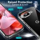 2 x Designed for Google Pixel 9A Case Clear,Transparent Shockproof Protective Phone Cases Slim Cover for Google Pixel 9A Case-Clear