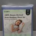 Love's cabin 4 Piece Queen Sheet Set, Cooling Sheets, 100% Rayon Derived from Bamboo, Breathable & Soft Queen Size Bed Set, Deep Pocket Up to 16", Hotel Luxury Silky Bedding Sheets, Mineral Blue