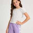 Girls Shorts Girl Summer Casual Clothes Elastic Waist Kids Girls Bow Biker Shorts Size 7-14